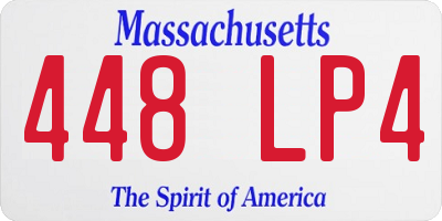 MA license plate 448LP4