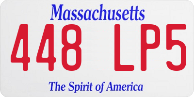 MA license plate 448LP5