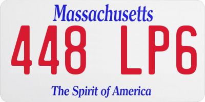 MA license plate 448LP6