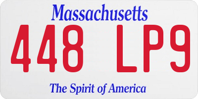 MA license plate 448LP9