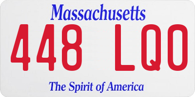 MA license plate 448LQ0