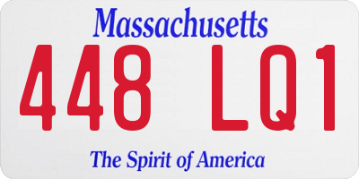 MA license plate 448LQ1