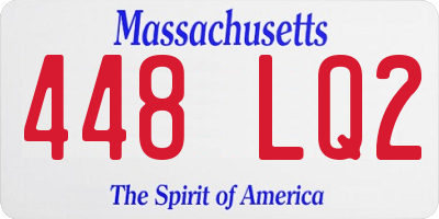 MA license plate 448LQ2