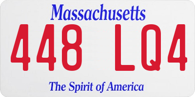 MA license plate 448LQ4