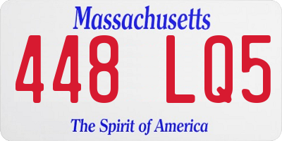 MA license plate 448LQ5
