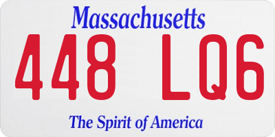 MA license plate 448LQ6