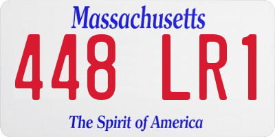MA license plate 448LR1