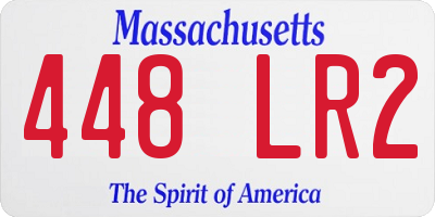 MA license plate 448LR2