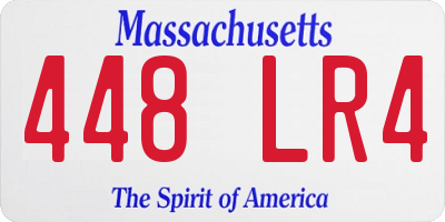 MA license plate 448LR4