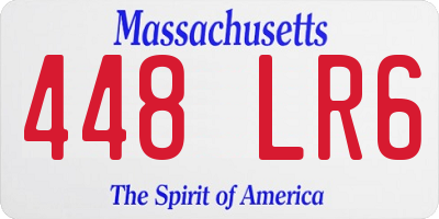 MA license plate 448LR6