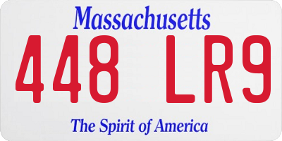 MA license plate 448LR9