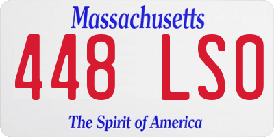 MA license plate 448LS0