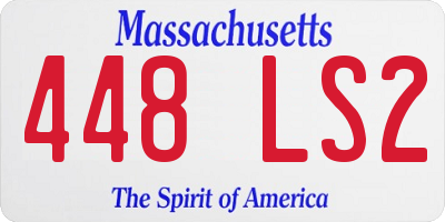 MA license plate 448LS2
