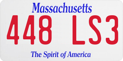 MA license plate 448LS3