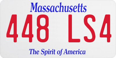 MA license plate 448LS4