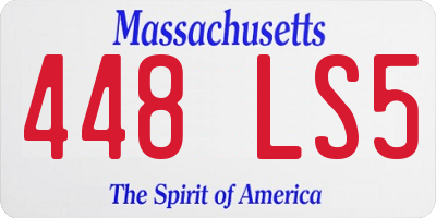MA license plate 448LS5