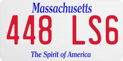 MA license plate 448LS6
