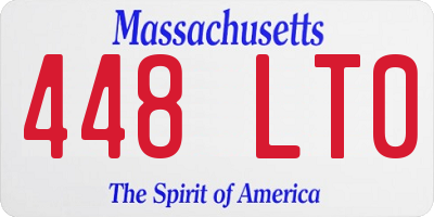 MA license plate 448LT0