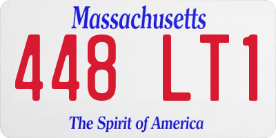 MA license plate 448LT1
