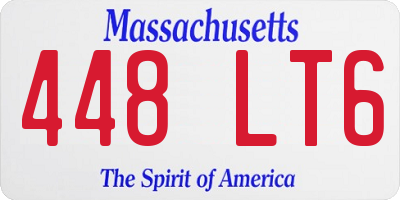 MA license plate 448LT6