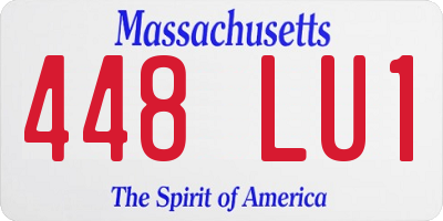 MA license plate 448LU1