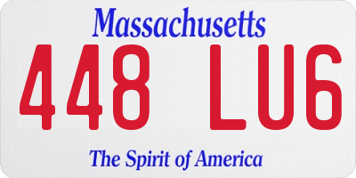 MA license plate 448LU6