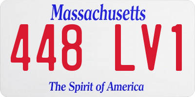 MA license plate 448LV1
