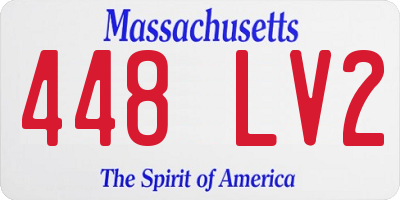 MA license plate 448LV2