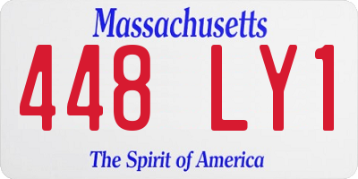MA license plate 448LY1