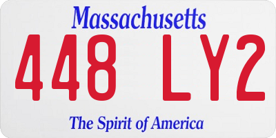 MA license plate 448LY2