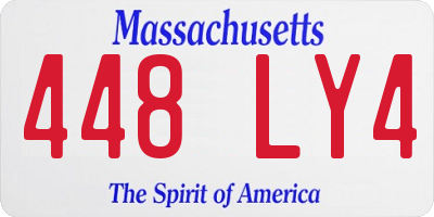 MA license plate 448LY4