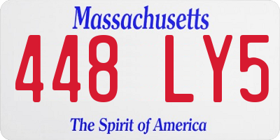 MA license plate 448LY5