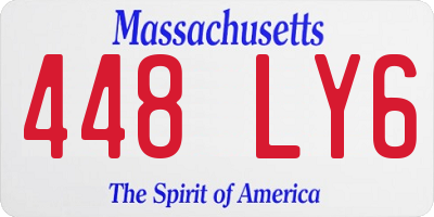 MA license plate 448LY6
