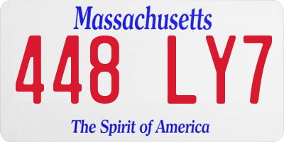 MA license plate 448LY7