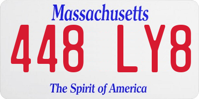 MA license plate 448LY8