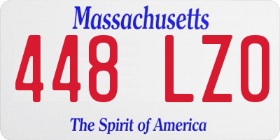 MA license plate 448LZ0