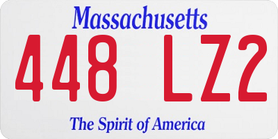 MA license plate 448LZ2