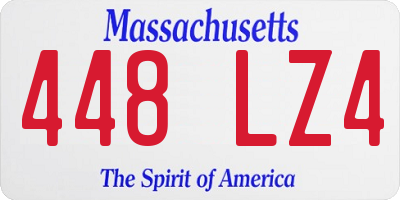 MA license plate 448LZ4