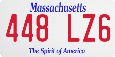 MA license plate 448LZ6