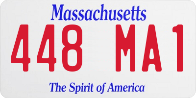 MA license plate 448MA1