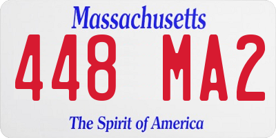 MA license plate 448MA2