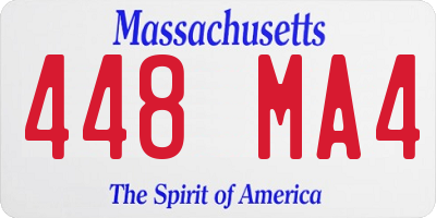 MA license plate 448MA4