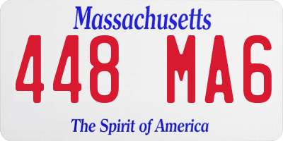 MA license plate 448MA6