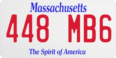 MA license plate 448MB6