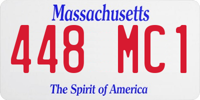 MA license plate 448MC1