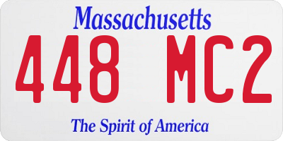 MA license plate 448MC2