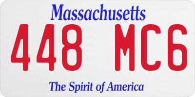 MA license plate 448MC6