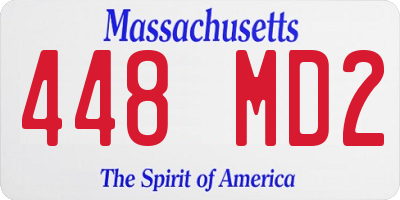 MA license plate 448MD2