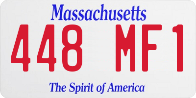 MA license plate 448MF1