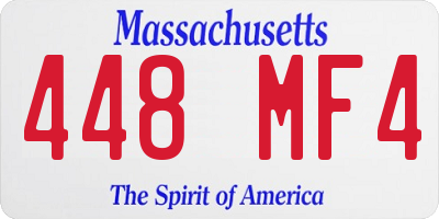 MA license plate 448MF4
